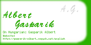 albert gasparik business card